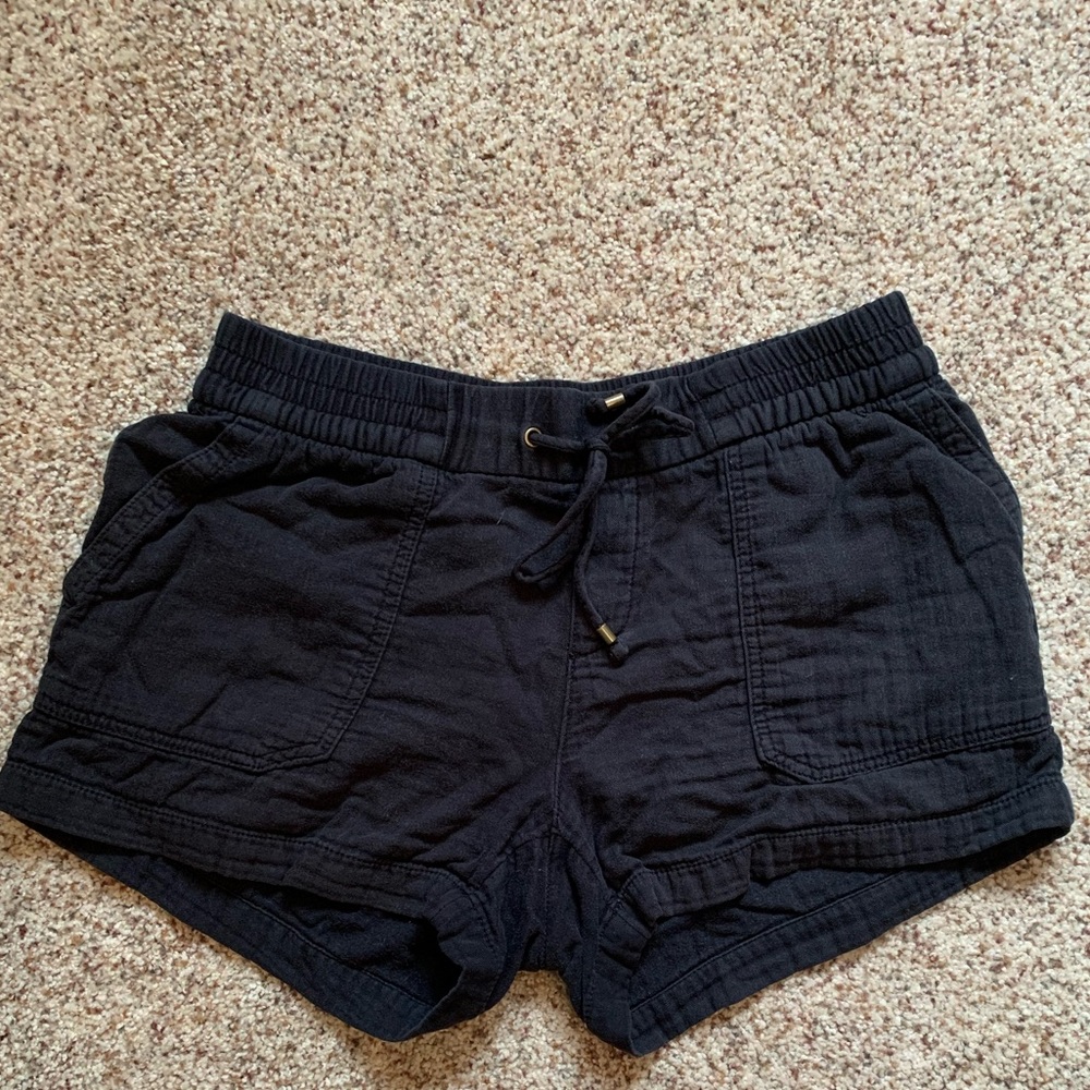 Black drawstring shorts